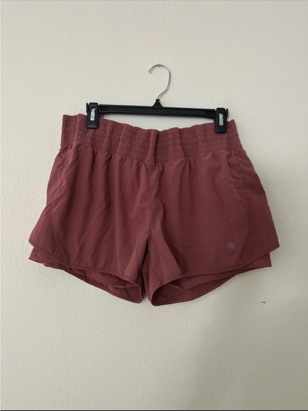 MPG Mauve-Pink Elastic Waist Athletic Shorts